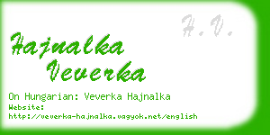 hajnalka veverka business card